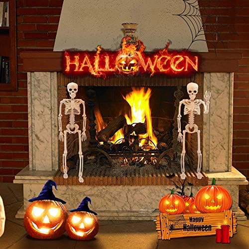 Decorações de esqueleto de Halloween Bluelf para decorações de festas de Halloween, 2 pacotes