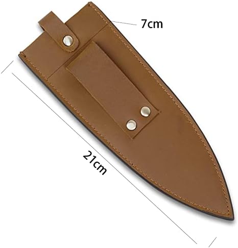 Bainha de faca de couro de caba -volta, guarda de faca de chef de 8 polegadas, capa de faca universal para serviço