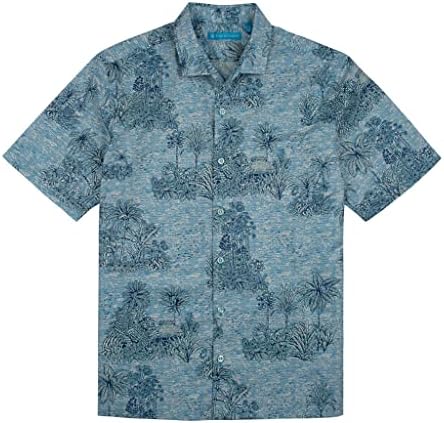 Tori Richard Mens Fit Regular Fit Slave Cotton Hawaiian Shirt