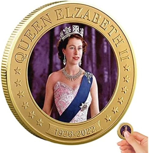 3pcs Queens Elizabeths II Moedas comemorativas, Moeda de Coleção de Queens of Englands 1926-2022, moeda não circulada em memória