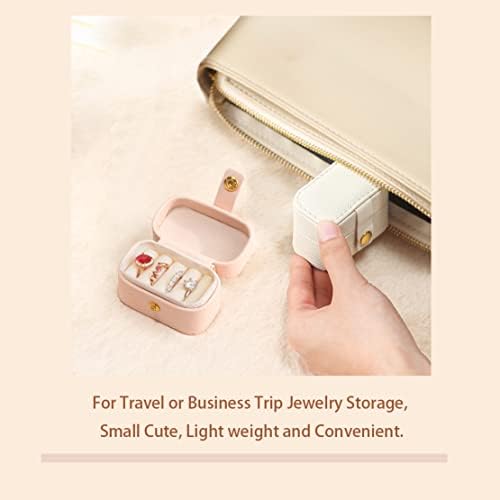 Vomna Travel Jewelry Ring Case, caixa de anel de jóias pequenas, suporte para anel, mini estojo de jóias de viagens