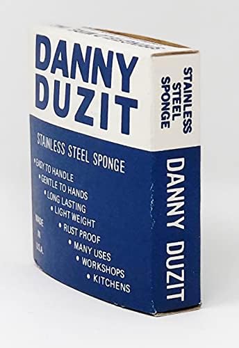 Springfields Danny Duzit de Springfields esponja de aço inoxidável com caixa - feita nos EUA, azul