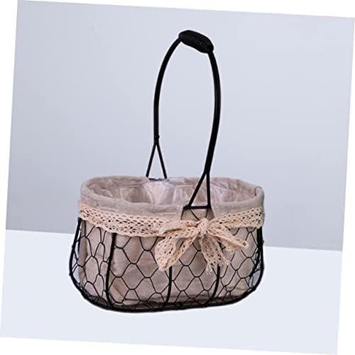 Hanabass multiuso cesto de cesta de garotas vintage com colheita de maconha liner marrom marrom cerimônia portátil de arte de tecido