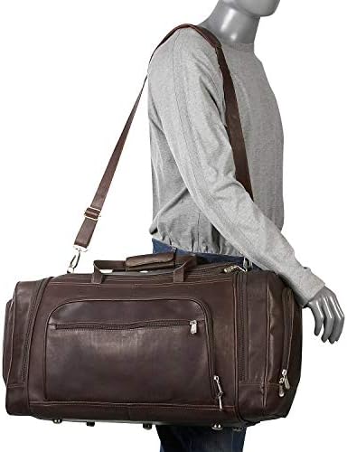 Bolsa de mochila com vários compartimentos de couro Piel, chocolate, tamanho único
