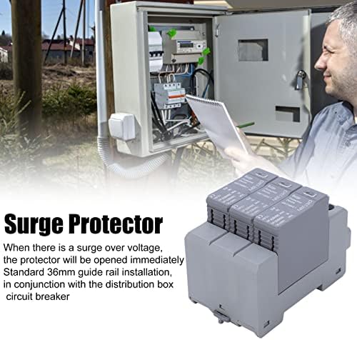 Protetor de pula PV DC de 10ka a 20ka, PC SHELL RETARDENTE DE FLAMA IP20 3P 1000V HOUSE SURGE Protect Breaker Dispositivo