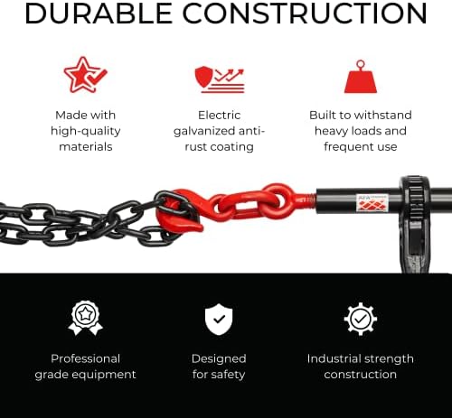 Ferramentas AFA 5/16 - 3/8 Chain Bindlers 6600lb Limite de carga | Pumers de cadeia de catraca G70 para serviço pesado para transporte