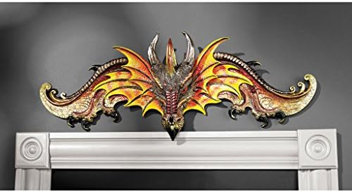 Design Toscano QS9292739 Kingsbridge Manor Dragon Pediments: Conjunto de 2, Color