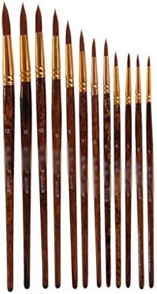 Sawqf Aquarela Modelo de caneta Tintar cabelo de nylon por número 12 PCs Prancos de aquarela Conjunto de arte artesanal Artista de escovas de caneta