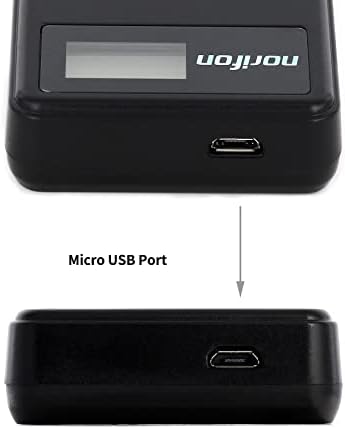 Norifon EN-EL11 LCD USB Carregador para Nikon Coolpix S550, Câmera Coolpix S560 e muito mais, Black