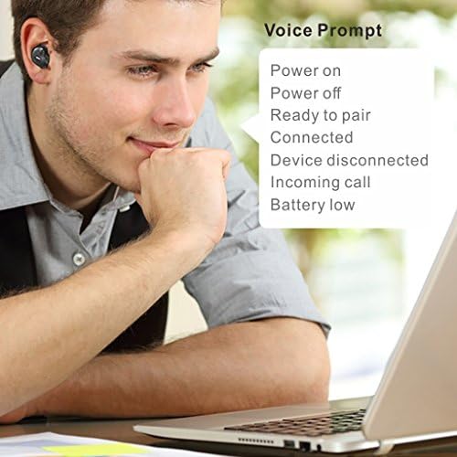 Avantree Apico Mini Bluetooth Earbud, com fone de ouvido invisível, ajuste confortável, uso da orelha direita, não para