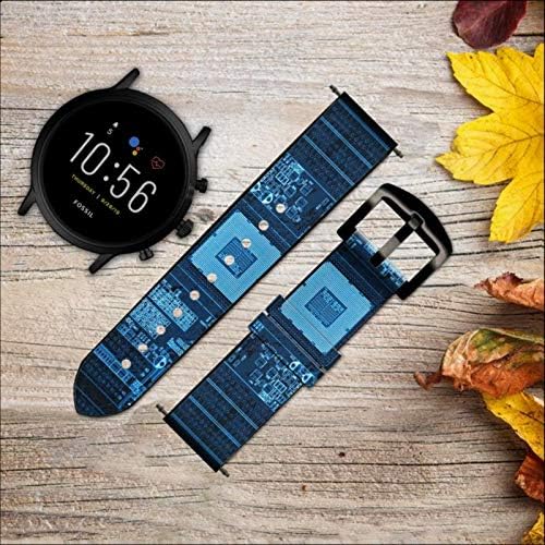 CA0201 CPU Placa -mãe CPU Strapa de banda de relógio inteligente de silicone para fossil mens GEN 5E 5 4 Sport, Hybrid Smartwatch HR