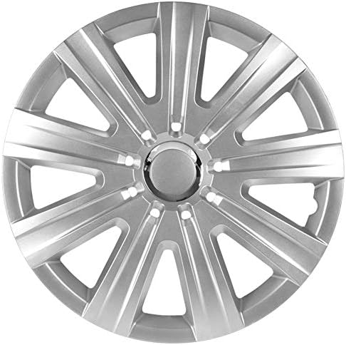 Autoestyle Set Wheel Tamas de roda Magnum Pro 13 polegadas de prata/cromo anel