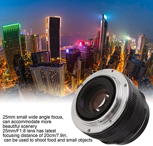 Lens de abertura grande, lente de câmera Manual de liga 57.4 ângulo de visualização para câmera sem espelho