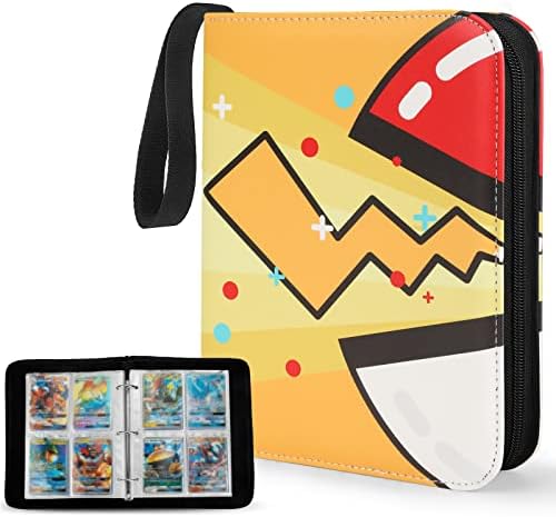 Card de fichário compatível com Pokemon Trading Card, Case Binder titular, Presentes para meninos mantém até 400 mais de cartões organizadores portátil Carry Travel Capa Bag de armazenamento
