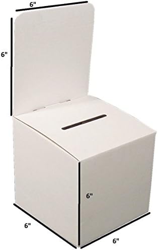 MCB - Caixa de papelão médio - Cultura - Caixa de sugestão - Caixa de sorteio - caixa de ingressos - com cabeçalho removível para uso de tabletop