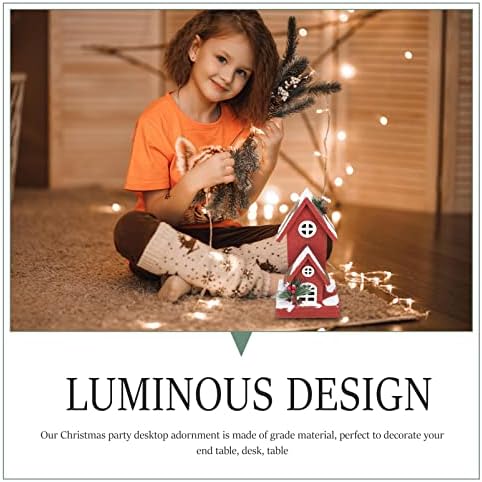 Pretyzoom natal cabine brilhante natal house led house luminous wood house iluminária ornamentos para casa para sala de