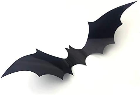 Adesivos de morcegos 3D, 44 PCs 3D Bat Halloween decoração de decoração para decoração de quarto para decoração de casa
