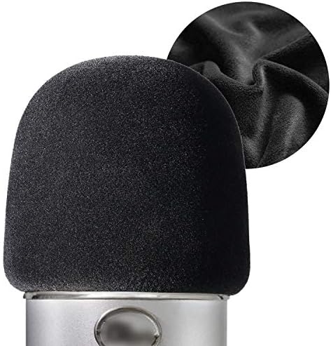 YouShares Blue Yeti Windscreen - Tampa de microfone com superfície de flocagem para microfone azul yeti, microfones de condensador