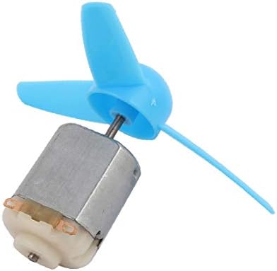 X-Dree DC 6V 0,15A 8000rpm Motor de força forte 3 Vanes Blue Hélice 80mmx2mm (DC 6V 0,15A 8000 rpm Motor de força forte 3 palhetas