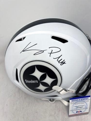 Kenny Pickett Pittsburgh Steelers assinou o capacete personalizado de tamanho completo PSA CoA 1 de 1 - Capacetes NFL autografados