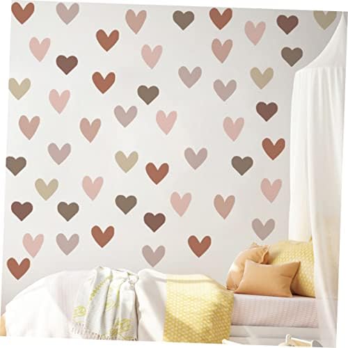Besportble 12 lençóis adesivos de parede adesivos para crianças decalques de parede amorosos adesivos de coração de coração decorações de crianças PVC luminoso