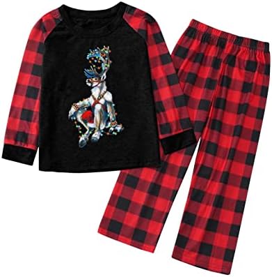 Combinando pijamas de Natal para a família de 5 pais filhos do pai masculino Roupa dos pais Padrinha de Natal A calor dos ternos de
