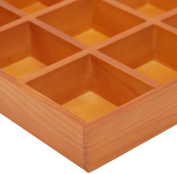 Para o organizador de gavetas de madeira, bandeja de exibição de caixa de armazenamento dividida, 12 grades 13.2x9.2 no fornecedor