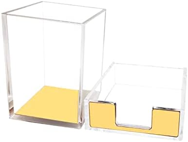 Rose Gold Memo Pad Padting Prag Copo Conjunto de copo de auto-bala Notas Cubo Distribuidor de acessórios para desktop