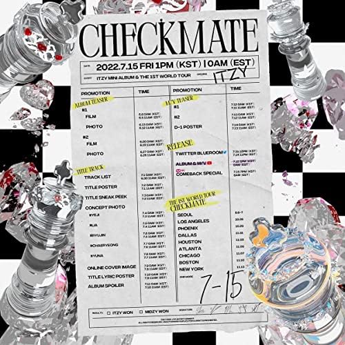 Itzy - CheckMate Standard Edition [YUNA VER.] Álbum+Pré -Order Limited Benefícios+CultureKorean Gift