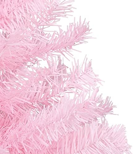 Árvore de Natal artificial, árvore de Natal falsa alta estabilidade fofa rosa para escritório para casa para hotel