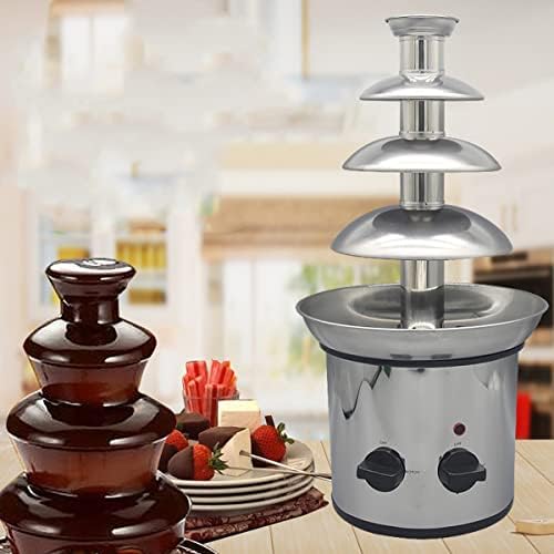 Máquina de Fondue -Fondue de Chocolate 4 camadas Torre de fondue de chocolate quente para queijo nacho, molho de churrasco, liqueuers