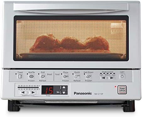 Panasonic Toaster FlashXpress com aquecimento por infravermelho duplo e assadeira interna de 9 polegadas removíveis,