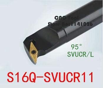 FiCOS S16Q-SVUCR11/ S16QQ-SVUCL11 Ferramentas de torneamento de torneamento de torno de torneamento Ferramentas de torneamento interno Ferramentas de torneamento CNC, interno-: S16Q SVUCL11)