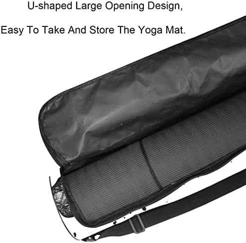 Laiyuhua Yoga Mat Bag, bolsa de ginástica de ioga com zíperas duplas para mulheres e homens - zíperes lisos, abertura grande em forma