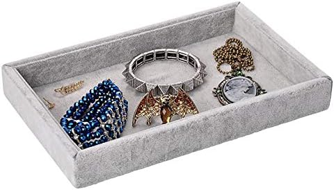 Bandeja de jóias Yerwal, Velvet Jewelhry Bandey Exibir organizador de exibição para pingentes de colar de ringue para ringue pingentes