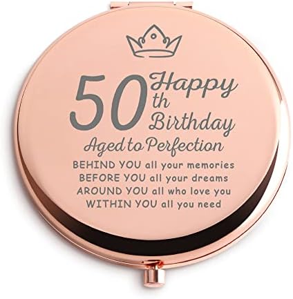 50 Presentes de aniversário para mulheres compactos de ouro rosa