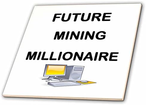 Imagem 3drose de palavras Future Minering Millionaire com Computador GRÁTICO - Tiles