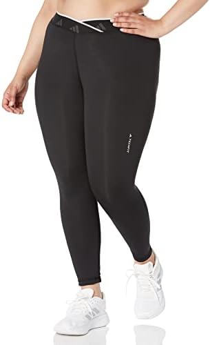 adidas feminina techfit em forma de V 7/8 calças justas