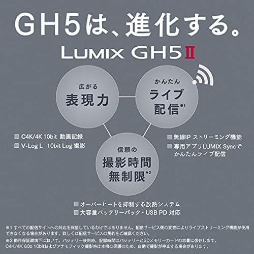 Panasonic DC-GH5M2 Lumix 5G/4K/Live Support/USB Câmera Digital Camera Versão Japan