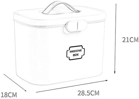 Caixa de medicina portátil huyp caixa de armazenamento doméstico de grande camada de grande capacidade Caixa de medicamentos pequenos kit de primeiros socorros