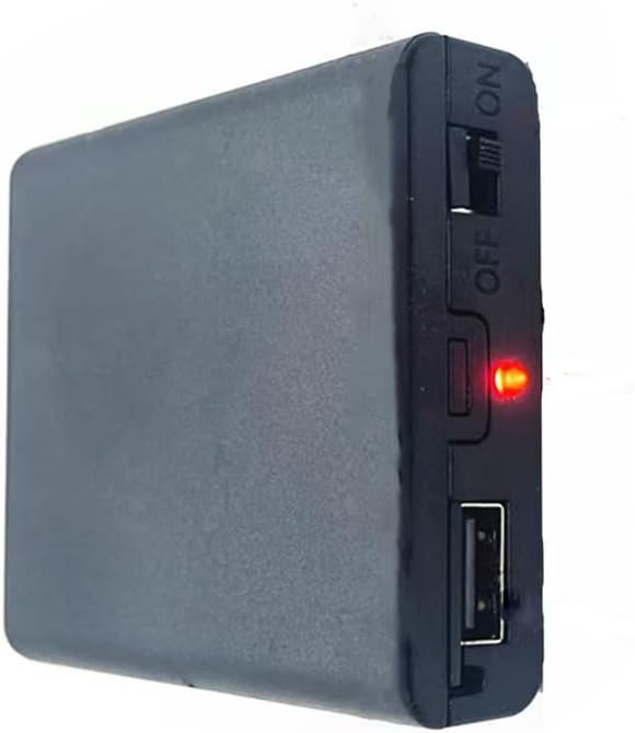 AIMPGSTL 4XAA Caixa de bateria 4 slots AA Casos de armazenamento de bateria pretos com capa On/Off Switch e indicador USB Caixas