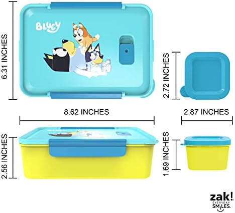 Zak projeta caixa de bento de plástico reutilizável azu