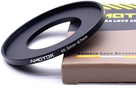 Lente de 40,5 mm a 67 mm Adaptador de lente da câmera, anel de anel de anel para cima de 40,5 mm a 67mm de filtro,