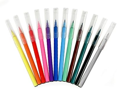 Vivendo em cores marcadores de ponto fino 12 peças, 0,2 mm, uma ferramenta essencial para coloração adulta, sortimento de cores vibrantes