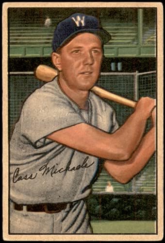 1952 Bowman Baseball Card36 Cass Michaels do Washington Senators Grade Good Good