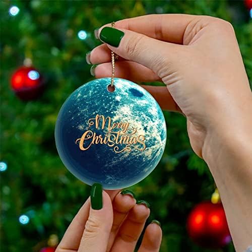 Ornamentos de árvores de Natal Universo e planetas Ornamento de Natal Ornamento Decoração de casa Astronomia Fãs