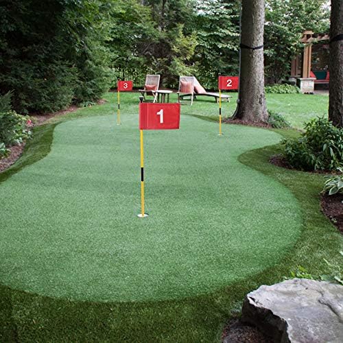 Copos Kingtop Golf Hole para praticar colocando verde, colocando xícara, ao ar livre | Indoor, Fit USGA | Regulamentos PGA, branco de marfim, profundidade de 4 , 5 pacote