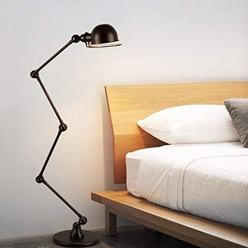 Yfqhdd lâmpada de piso padrão loft vintage nórdico dobrar braço longo para ajustar a iluminação da personalidade para