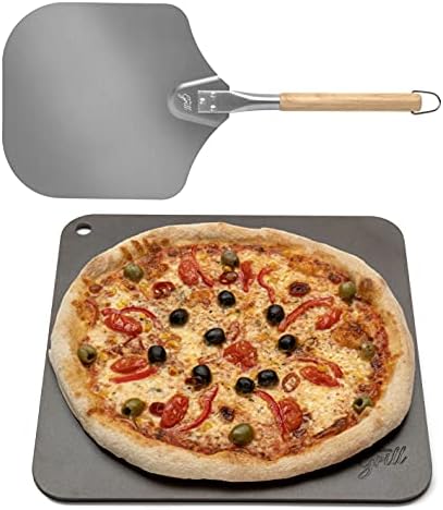 Pizza Steel Pro de Hans Grill | Filhote de assadeira de metal condutor xl quadrado para cozinhar pizzas no forno e churrasco