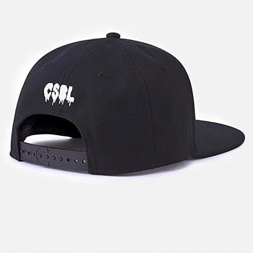 Chapéu de snapback preto de pirata Aycaiu, boné de beisebol de Bill Flat para homens e mulheres